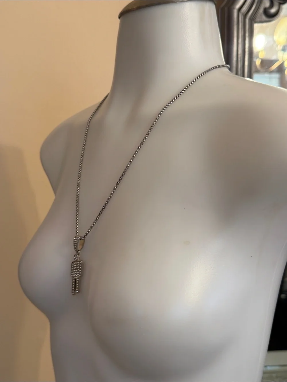 Blohsh Billie Eilish Crystal Bling Pendant Necklace Silver Women Jewelry